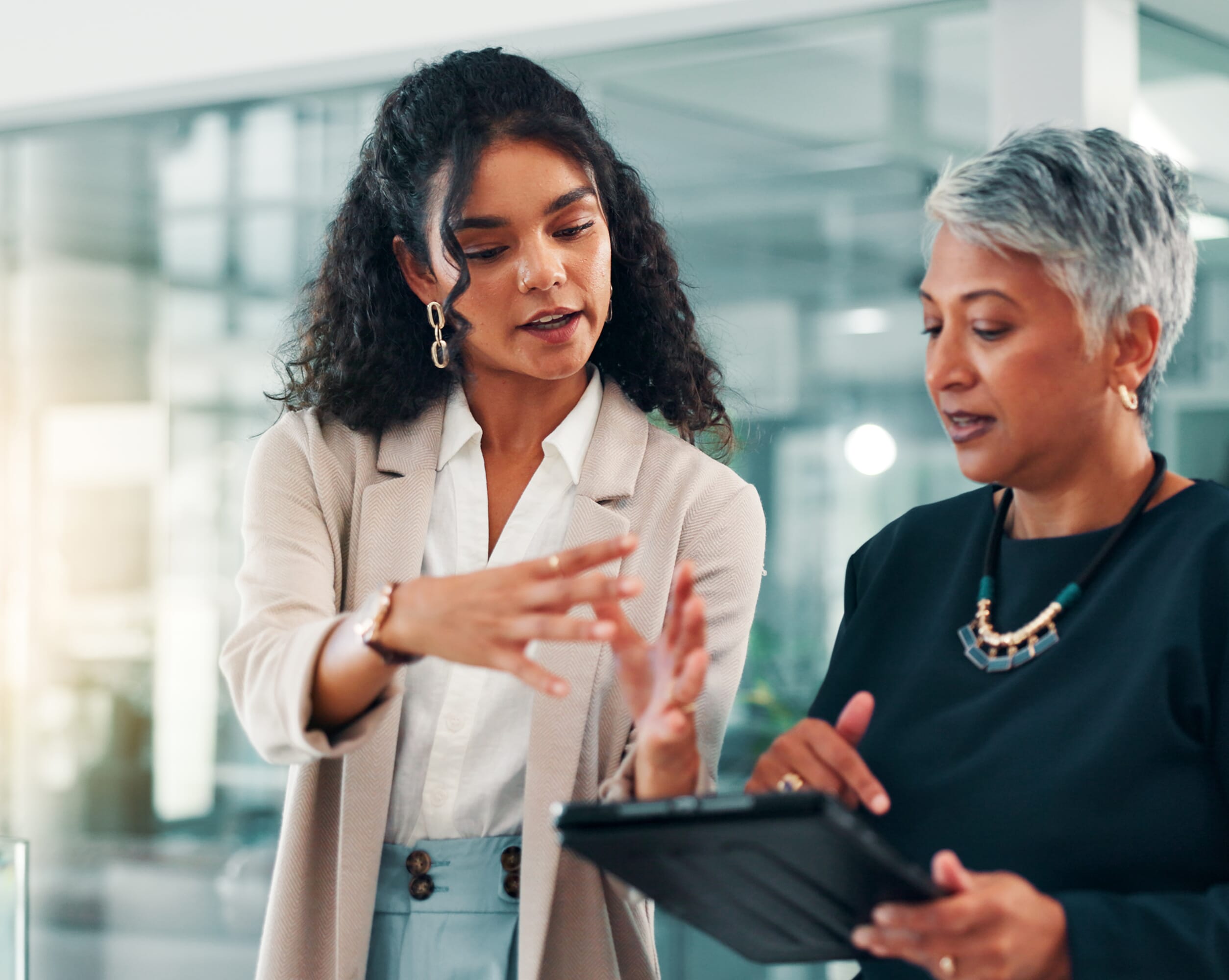 Two women standing indoors discuss information displayed on a tablet; one gestures with her hands while the other points at the tablet. Employee Benefits Consultancy As independent employee benefits adviser, we work with our clients to find the most suitable providers and cover for their business, rather than working for the providers directly. That means we can put the unique needs and requirements of your company and your employees first to secure a benefits package that works for you. Employee benefits consultancy Our Employee Benefits Consultancy Brokering team is: An independent employee benefits consultancy Committed to putting clients before providers Aligned with your goals and regulatory responsibilities Global Employee Benefits If you’re looking to expand internationally, you’ll need a global employee benefits package to attract and retain employees around the world. Employee expectations can vary from country to country so we work with you to provide your organisation with the most appropriate employee benefits solutions for your region. Our Global Benefits team is made up of local, dedicated and experienced advisers, who have extensive market knowledge of the different expectations in each country. They will help to ensure your organisation is compliant and competitive within your market, industry and location.