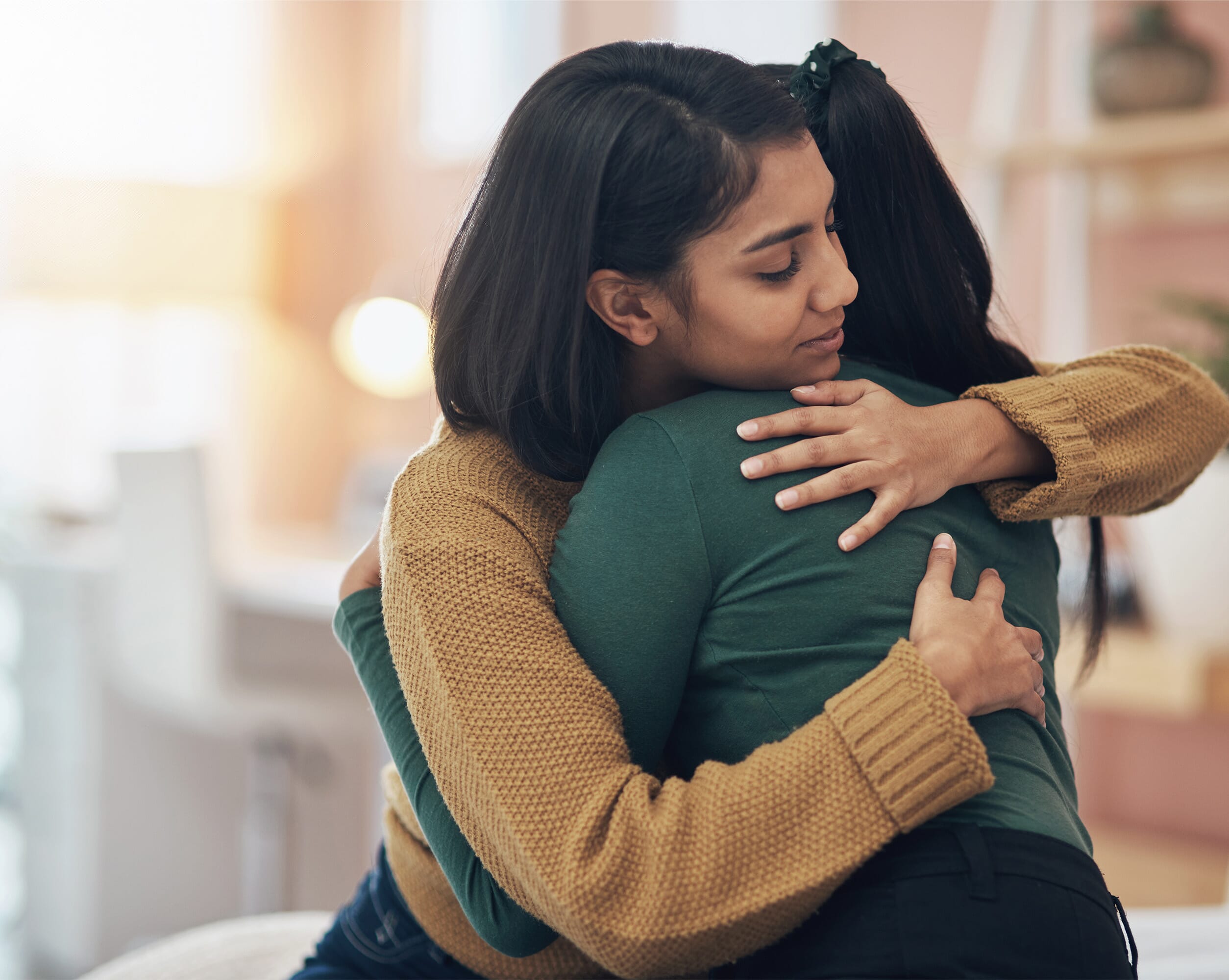 Family-hugging